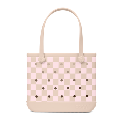 Baby Bogg Bag - Checkered Linen/ Pink Marshmallow